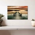 thumbnail image 2 of Elephant Stock Sunset Jetty Wall Art - Horizontal Canvas Wall Art - Living Room Wall Decor - Nautical Canvas - Brown And Beige Decor By Danita Delimont - 12" x 8", 2 of 8
