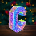 thumbnail image 1 of Letras luminosas LED CLLC, letras luminosas LED para letreros de marquesinas, 26 letras del alfabeto, letras iridiscentes prismáticas, letras de plástico con luces LED para decoración del hogar, fies, 1 of 8