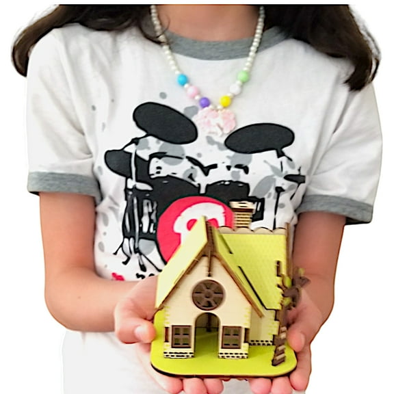 Aryellys 3D Puzzle Ellie House Wooden Jigsaw Craft Building Set