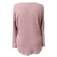 thumbnail image 4 of Women Plus Size Casual Knit Sweater V Neck Solid Color Tops Lightweight Long Sleeve Blouses, 4 of 5