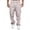 Grey, variant on NinXxx Men's Versatile All Season Cargo Zipper Button Hem Solid Plus Size Outdoor Trousers Gold XXXL