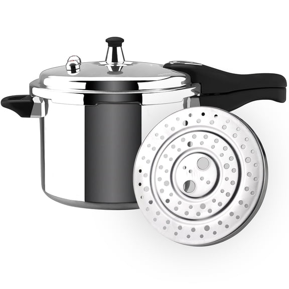 Magefesa Avant 8.5-Quart Aluminum Pressure Cooker with Canner Rack, Pressure Canner
