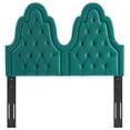 thumbnail image 4 of Modway Augustine Tufted Performance Velvet Full/Queen Headboard in Teal, 4 of 10