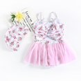 thumbnail image 3 of Traje de baño para niñas pequeñas, ropa de flores para niños, traje de baño para niños con volantes de encaje, traje de baño de una pieza con estampado de estilo coreano para niños, 3 of 5