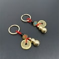 thumbnail image 2 of Lucky for Key Chain for w/ Antique Coins Solid Brass Keychain Chinese Feng Shui, 2 of 9