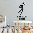 thumbnail image 1 of Sports Personalized Wall Decals for Girls Bedroom - Girl Volleyball Player Kicking Volleyball Player DIY & Creativity Custom Name Wall Sticker - Size: 5 In x 10 In, 1 of 4