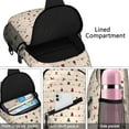 thumbnail image 4 of Sling Backpack,Beige Christmas Decoration Pattern Sling Bag with Water Bottle Holder,Waterproof Sling Bag for Men/Women with Headphone Jack for Hiking,Travel, 4 of 6