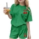 thumbnail image 2 of Conjuntos de blusas y camisas de cuello redondo y manga corta para niños, conjunto de dos piezas de top y pantalones cortos de manga corta con cuello redondo y manga corta para niños, top de poliéster, 2 of 6