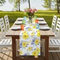 thumbnail image 4 of Table Runners 72 Inches Long Dress Scarves, Yellow Watercolor Floral Farmhouse Kitchen/Dining Table Runner, Coffee Tablerunners, Spring Flower Abstract Art 14x72 Inch, 4 of 9