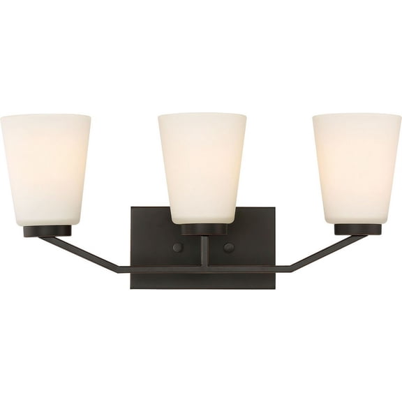 Nuvo Lighting - Nome-Three Light Bath Vantity-21 Inches Wide by 9.25 Inches
