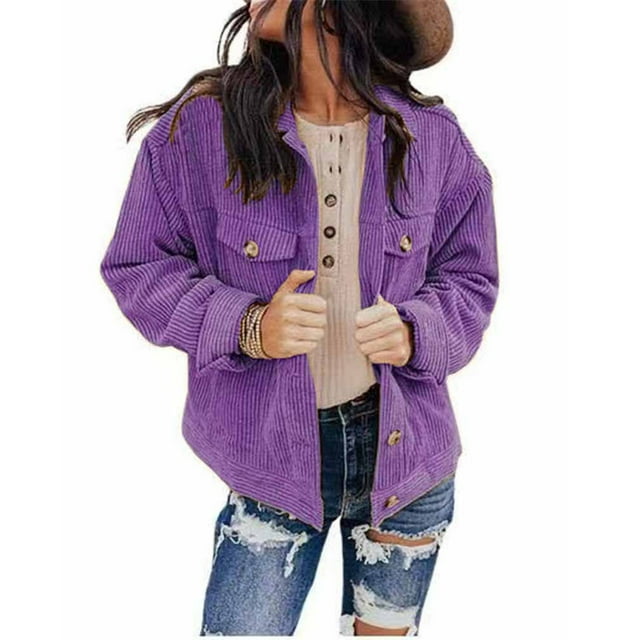 Mikilon Femmes Automne et Hiver Veste Unie Manches Longues Ample Manteau Cardigan Hauts