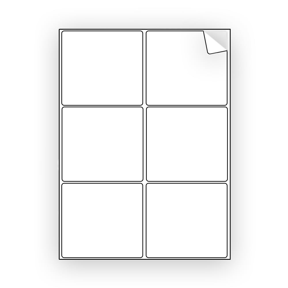 EcoSwift Brand Premium Self Adhesive Shipping Labels for Laser & Inkjet Printers, 3.3 in. x 4 in., 6 UP, White, 3 1/3 x 4, Pack of 6000 Labels, 1000 sheets