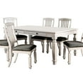 thumbnail image 3 of Bowery Hill 4-Drawer Transitional Wood Dining Table in Antique White, 3 of 8