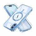 thumbnail image 1 of ccwmincc Magnetic for iPhone 17 Case Compatible with MagSafe [Never Yellowing] [Military Grade Drop Protection] Full Camera Lens Protector Plating Soft Clear Phone Case for Women, Mist Blue, 1 of 1