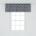 thumbnail image 2 of Ambesonne Botanical Window Valance, Monochrome Tree Branches Plantation Doodle Style Nature Seaweed, Curtain Valance for Kitchen Bedroom Decor with Rod Pocket, 54" X 18", Dark Violet Blue White, 2 of 2