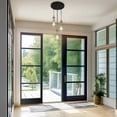 thumbnail image 4 of Uolfin Transitional Kitchen Island Cluster Pendant Light 3-Light Plating Brass Pendant Light with Teardrop Clear Glass Shades, 4 of 7