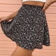 thumbnail image 4 of Falda Paraguas Para Mujer Cintura Elástica Estampada Mini Falda Corta De Cintura Alta Para Primavera Verano Otoño Negro M, 4 of 6