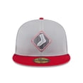 thumbnail image 2 of Men's New Era  Gray/Red Chicago White Sox 2025 Batting Practice 59FIFTY Fitted Hat, 2 of 7