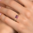 thumbnail image 4 of Gem Stone King 14K Two Tone Gold Pink Topaz and Lab Grown Diamond Engagement Ring for Women | 2.16 Cttw | Princess 7MM | Gemstone November Birthstone | Size 9, 4 of 6