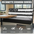 thumbnail image 4 of Uorisanigo RV Dinette Cushion Covers Replacement Camper Cushion Slipcover Breathable Soft 2 Sets RV Campers Car Bench 2-Piece Set Camper Decor, Black and White American Flag, 4 of 7