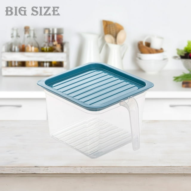 Boovnll Rangement Maison, Boîte de Rangement Réfrigérateur Transparente, avec Couvercle Empilable, Rangement, Organisation, Organisation et Rangement