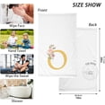 thumbnail image 3 of Dreamtimes Letter O Cotton Towels Set 2 Pcs Absorbent Hand Towel Face Towels Kitchen Towels Bath Towels for Bathroom Laundry Room Kitchen 16 x 28 Inches, 3 of 7