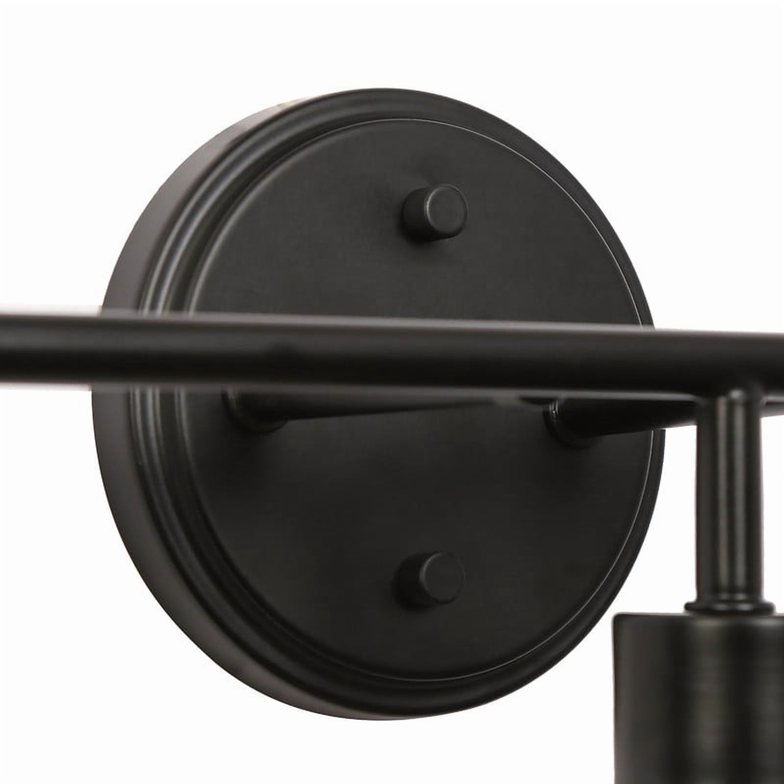 LNC 22.8-in 3-Light Matte Black and Clear Glass LED Modern Vanitt Light for Bathroom