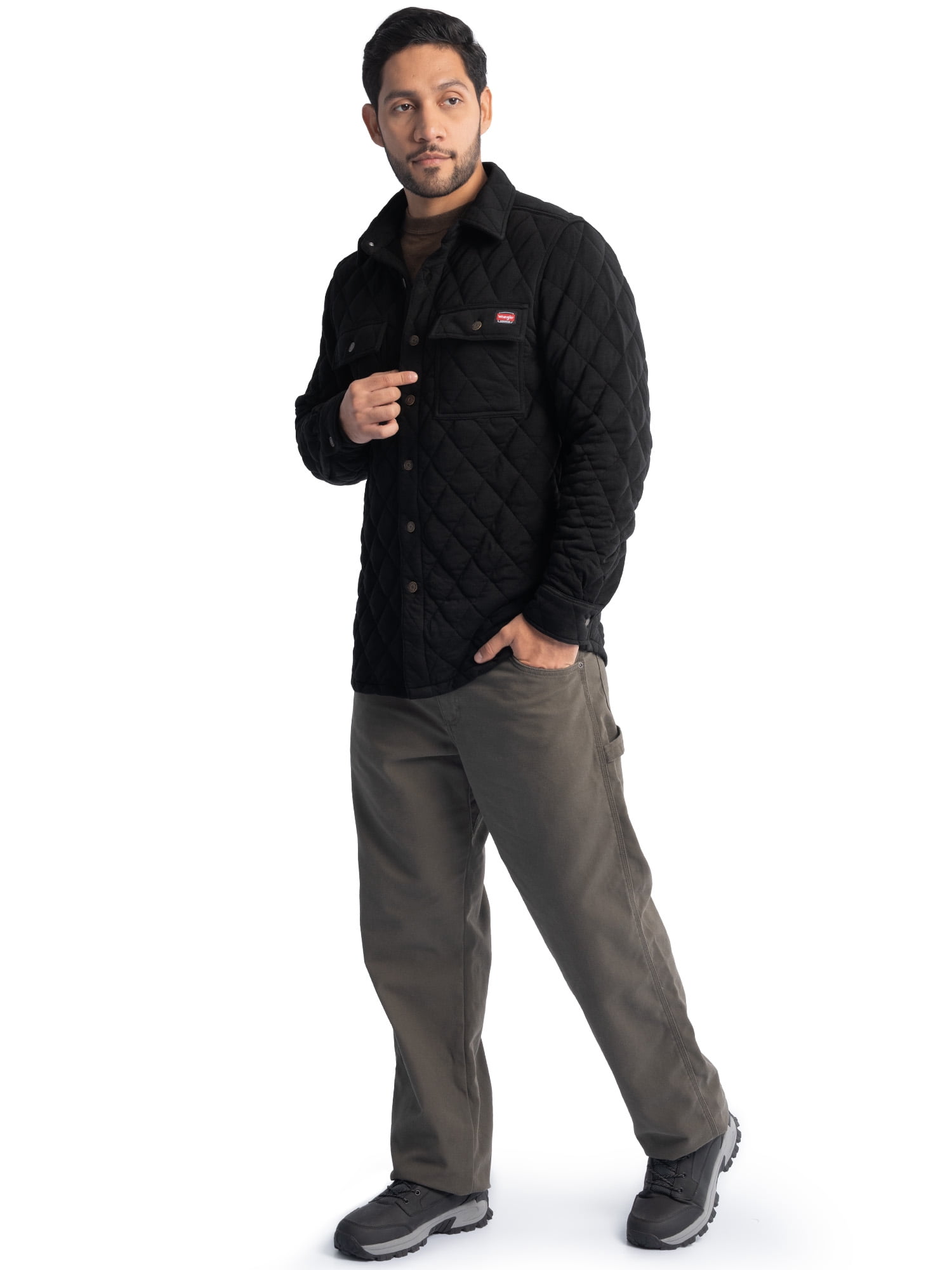 Wrangler Workwear Men's Durable Shirt Jacket Diamond Series, Size S-3XL