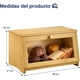 thumbnail image 2 of Panera de Bambú Bluelander con Gran Capacidad, Caja de Madera con Ventana Transparente, 2 of 5