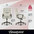 thumbnail image 4 of Beautyrest Amara Ergonomic Manager Office Chair with Padded Armrest for Teens and Adults, Ivory, 4 of 13