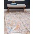 thumbnail image 3 of Unique Loom Basilica Collection Area Rug - Malasana (5' 1" x 8' Rectangle Cream/Blue), 3 of 10