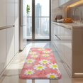 thumbnail image 4 of Pink Daisy Flower Yellow Centers Pattern Kitchen Rug Mat,Kitchen Runner Rugs Non Skid Washable,Decorative Kitchen Floor Mats for Kitchen,Sink,Laundry,17"x47.2", 4 of 7