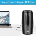 thumbnail image 4 of Electric Auto-Stop Rechargeable Pencil Sharpener for 6-12mm Pencils, Portable School Classroom Use, Black, 4 of 5
