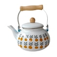 thumbnail image 3 of Tetera de esmalte Tetera de esmaltada de 2,5 l Resistente al calor Tetera esmaltada vintage con diseño floral para decoración de cocina y, 3 of 9