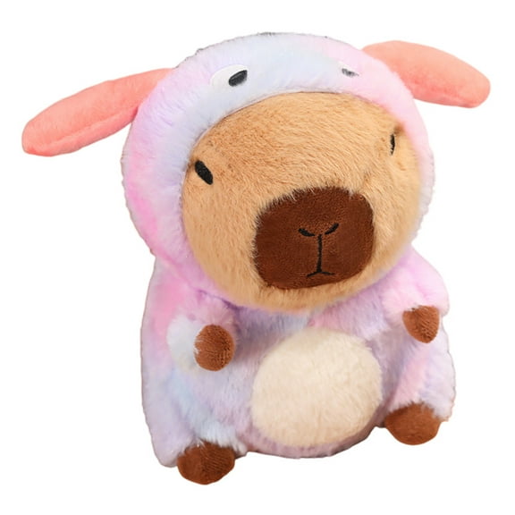 Stuffed Doll Capybara Plush Toys Small Doll Cute Animals Puppy Plushie Toy Doll Soft Throw Pillow Stuffed Kapi Bara Hugging Toys with Detachable Hat Home Decoration for Girls Children Birthday Gifts
