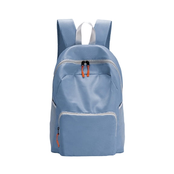 Hvmvliv Travel Backpack Foldable Portable Backpack Simple Solid Color Large Capacity Ultralight Travel Bag Lightweight Outdoor Backpack with Water Cup Bag for Outdoor Blue