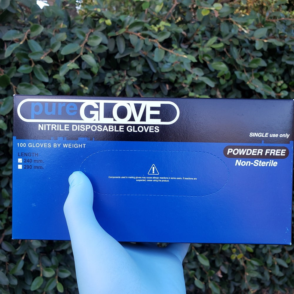 Nitrile Disposable Gloves, Small Size, 100 Counts, Powder Free, NonSterile, Best protection