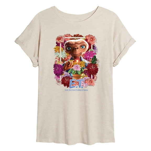 E.T. The Extra Terrestrial - Give E.T. His Flowers - Women's Oversized T-Shirt