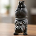 thumbnail image 2 of XIBUFE 2026 New Hippo Figurine Yoga Statue Meditation Hippopotamus Gifts for Lovers Women Mother'S Day Knick Knacks Shelf Office Home Decor Zen Room Decoration Desk Accessories Hippo Gifts, 2 of 4
