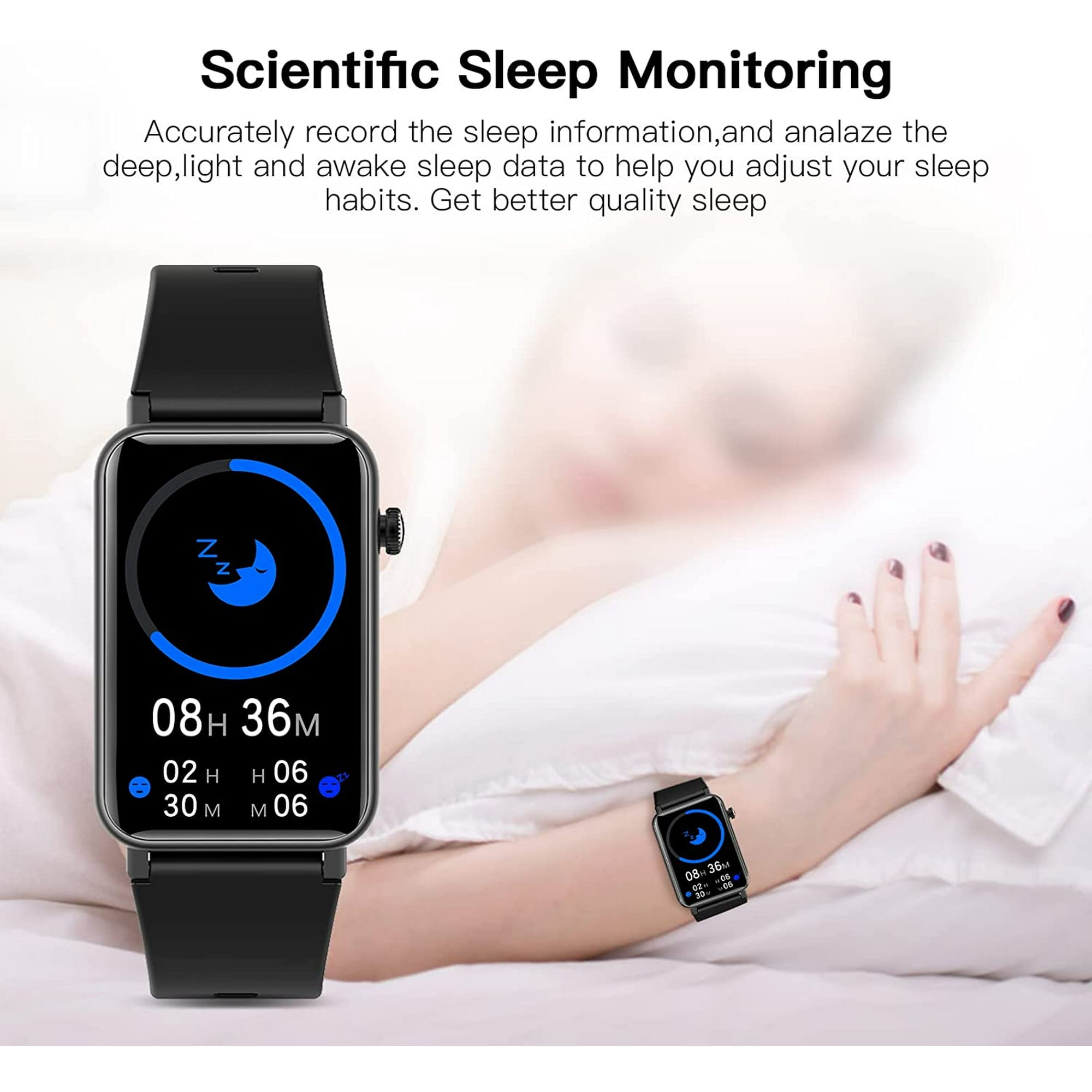 Ibaolea Kumi Smart Watch Fitness Tracker With Heart Rate Monitor Sleep Monitor Blood Oxygen Tracking Ip68 Waterproof 1.57 Inch Smart Watches Fitne