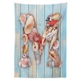 thumbnail image 3 of Ambesonne Letter M Tablecloth Rectangular Table Cover, Aquatic Inspiation Art, 60"x84", Dark Coral Pale Blue, 3 of 4