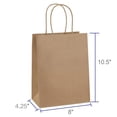thumbnail image 2 of BagDream Bolsas de Regalo 8x4.25x10.5 100 Piezas Bolsas de Regalo de Papel Bolsas de Papel Marrón de Tamaño Mediano con Asas Bolsas de Favor de Fiesta de Boda a Granel Bolsas de Compras de Comestibles, 2 of 6