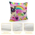 Autua Rainbow Dog Graphic Decorative Throw Pillow Cover for Home Couch