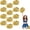 Gold+Silver, variant on 12 Pack pom poms Cheer,Handheld Cheer pom poms, Sports Cheer Plastic Pom Poms Cheerleading for Sports Team Spirit Cheering (Blue+Gold)