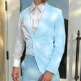 thumbnail image 2 of Men's Lapel Blazer Jacket Sport Coat, Cross Strap Cutout Hollow Out Single鈥態reasted Casual Suit Jacket for Party Club Nightclub Prom, 2 of 9