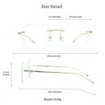 thumbnail image 5 of LifeArt Pure Titanium Frame Glasses/Blue Light Blocking Reading Glasses, Reduce Eyestrain, Stylish for Men and Women(Gold,+1.50 Magnification), 5 of 5