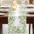 thumbnail image 3 of Table Runners 72 Inches Long Dress Scarves, Spring Eucalyptus Leaves Farmhouse Kitchen Table Runner, Coffee Tablerunners, Green Summer Botanical 16x72 Inch, 3 of 9
