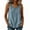 Blue, variant on Linen Cotton Blend Sleeveless Scoop Neck Tank Top for Summer Casual Workout Layering-2PC