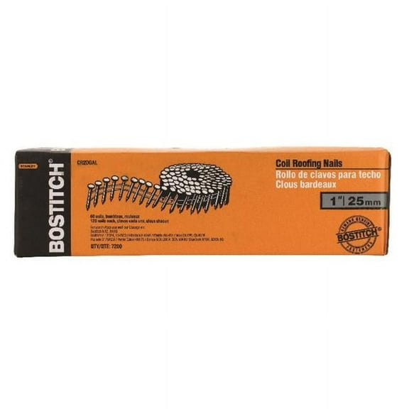 Stanley Bostitch 1 in. Coil Roofing Nails - Box of 7200