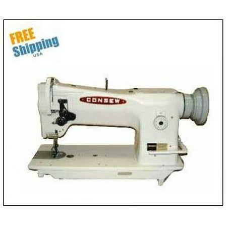 Consew 206RB-5 Walking Foot Industrial Sewing Machine with Table and Servo
